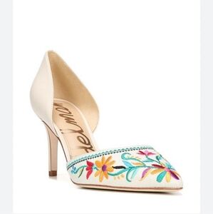 Sam Edelman Telsa 2 Embroidered d'Orsay Pump